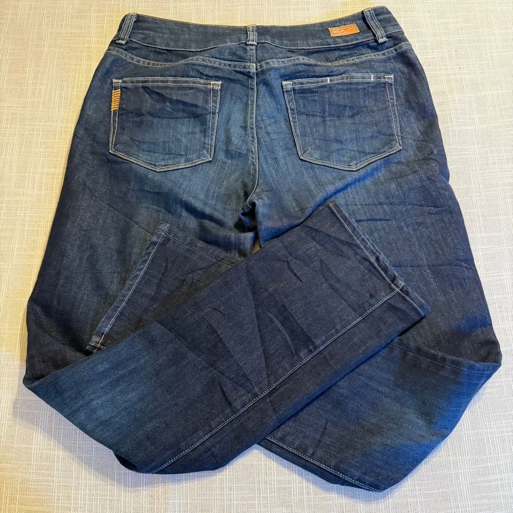 Paige Premium Denim Hidden Hills Straight Leg Jeans Dark Indigo Blue Size 31